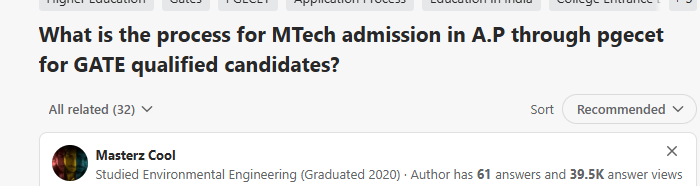 AP PGECET Eligibility Criteria- Quora