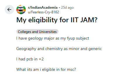 IIT JAM Eligibility Criteria 2027