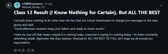 CBSE Class 12 Result: Reddit Discussions
