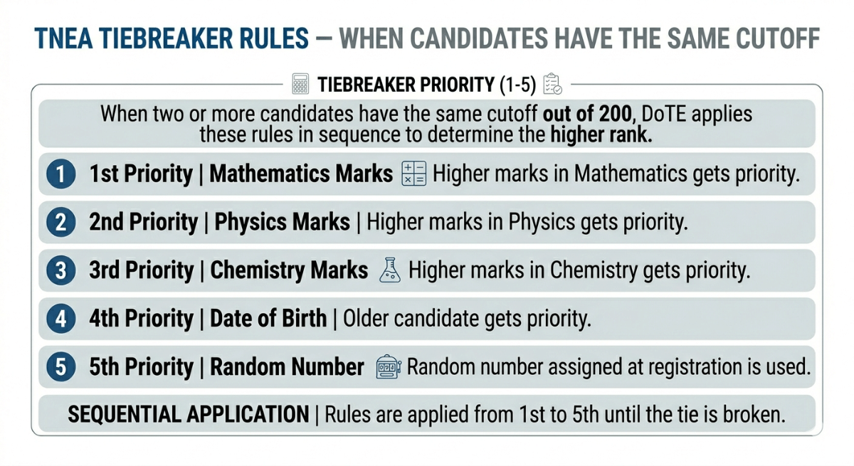 TNEA Tiebreaker Rules — When Two Students Have the Same Cutoff