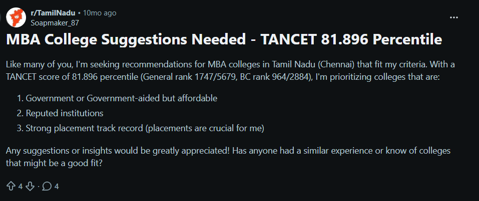 Good Score in TANCET 2026: Reddit Discussion