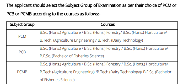 Courses Available Through the JCECE Examination 2027