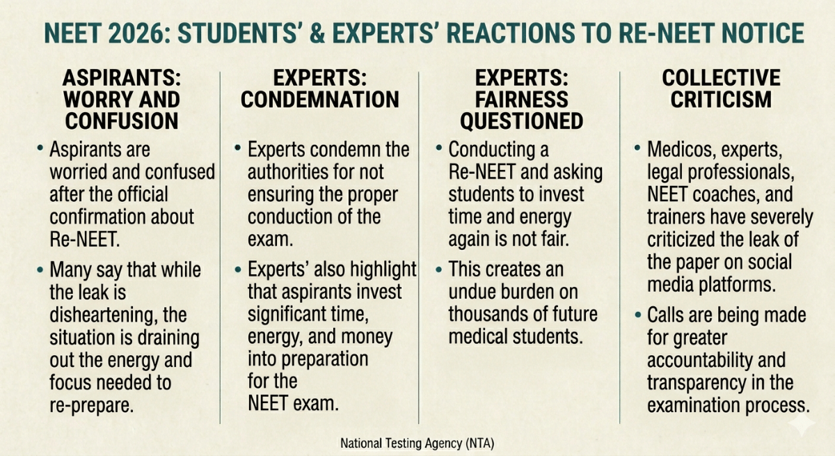 2026 Re-NEET Students’ and Experts’ Reaction