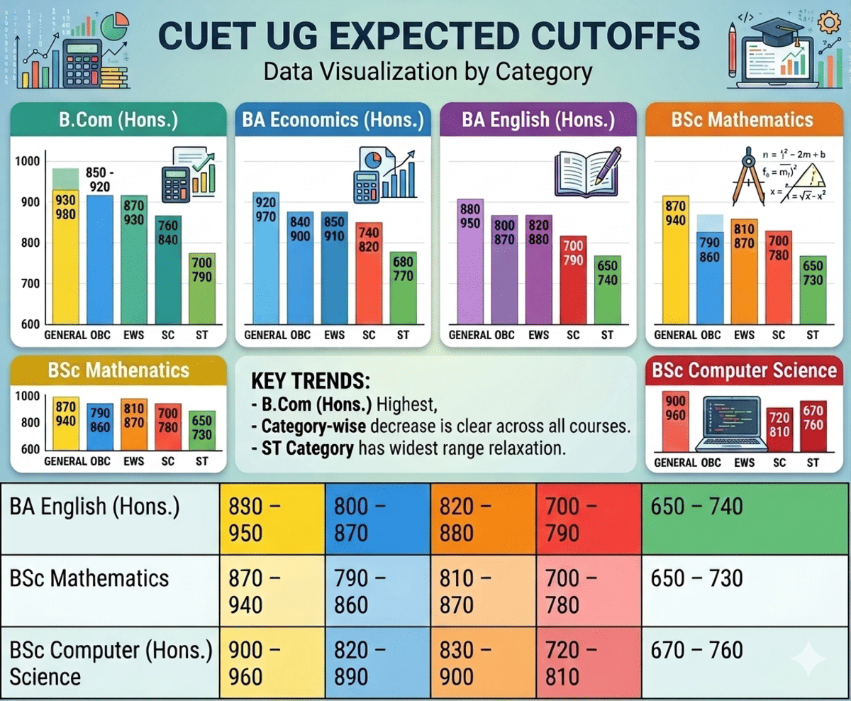 CUET UG 2026: Expected Course-Wise Cutoff
