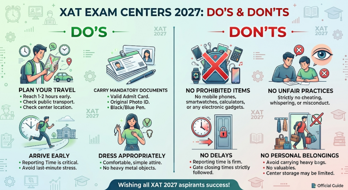 XAT Exam Centers 2027: Do’s & Don’ts