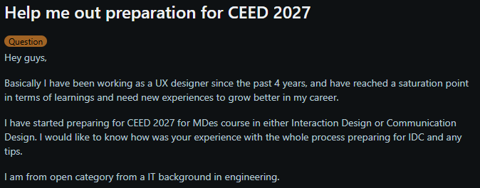 CEED 2027 Reddit Discussion