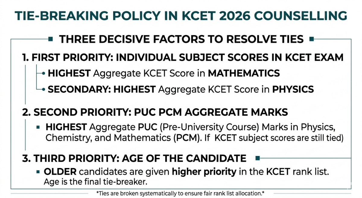 Tie-Breaking Policy in KCET 2026