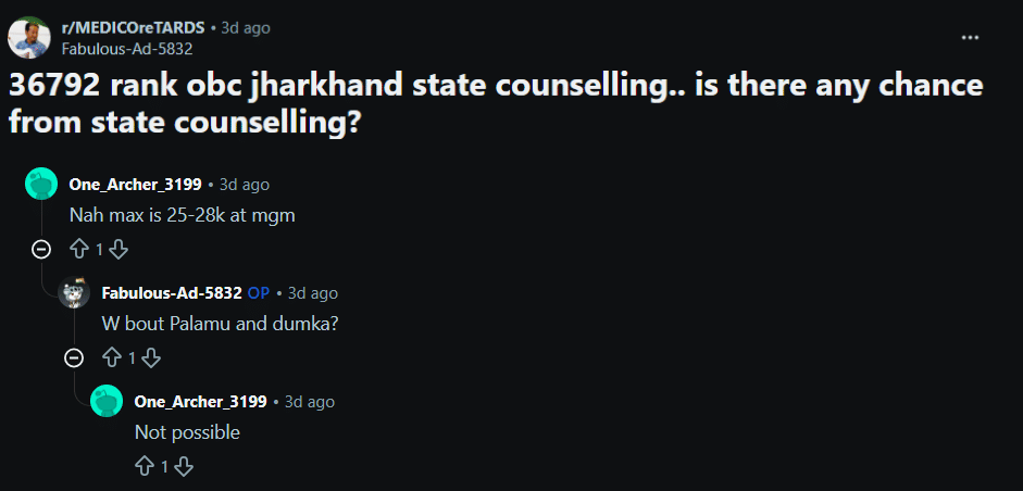 NEET Jharkhand Counselling 2026: Reddit Discussion