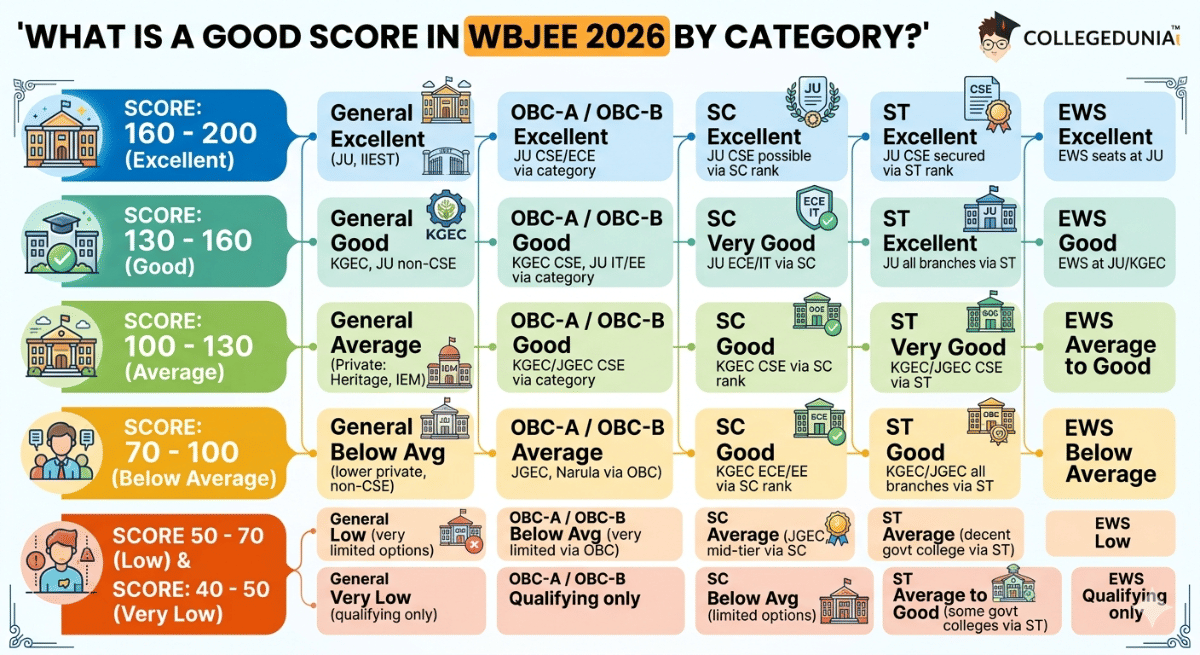 What is a Good Score in WBJEE 2026 By Category