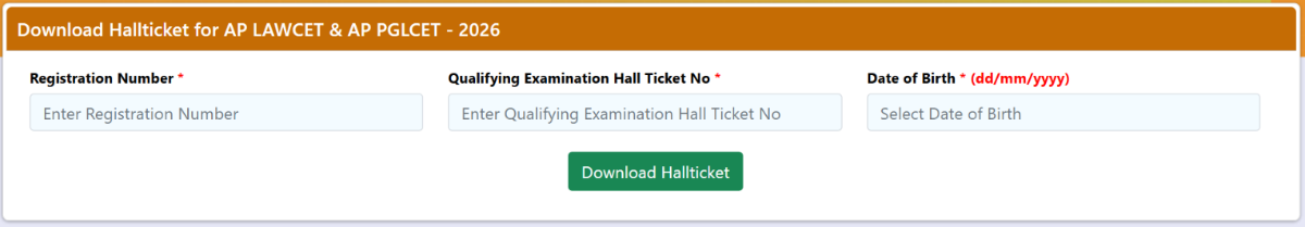AP LAWCET 2027 Admit Card