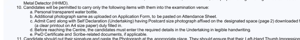 Banned Items in the NEET Exam 2026