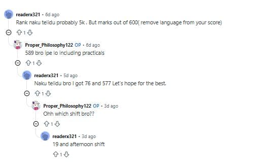 AP EAPCET 2026 Rank Card: Reddit Discussions