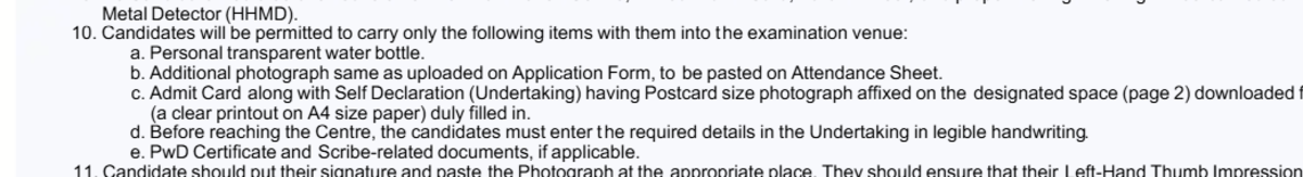 NEET sample Admit Card