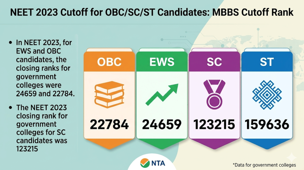 NEET 2023 Cutoff for OBC/SC/ST Candidates: MBBS Cutoff Rank