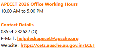 AP ECET Admit Card 2027: Grievance Helpdesk