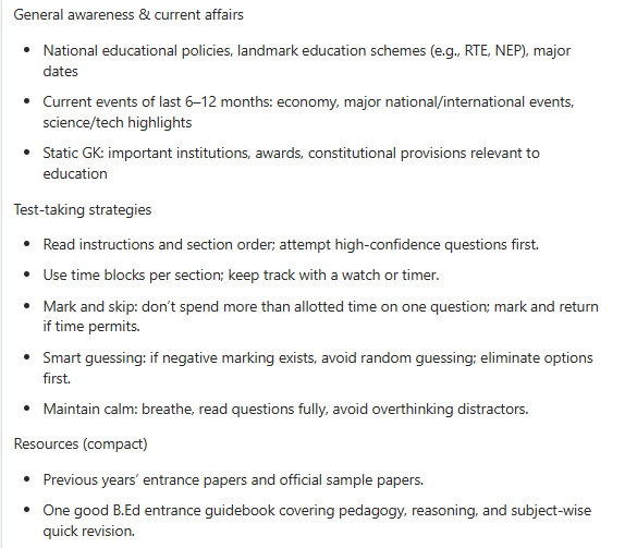CG Pre B.Ed 2027: Preparation Tips