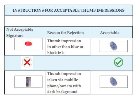 NEET PG 2026 Thumb Impression Guidelines