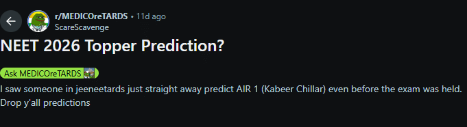 Reddit Discussion