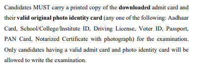 JEE Advanced Admit Card 2027
