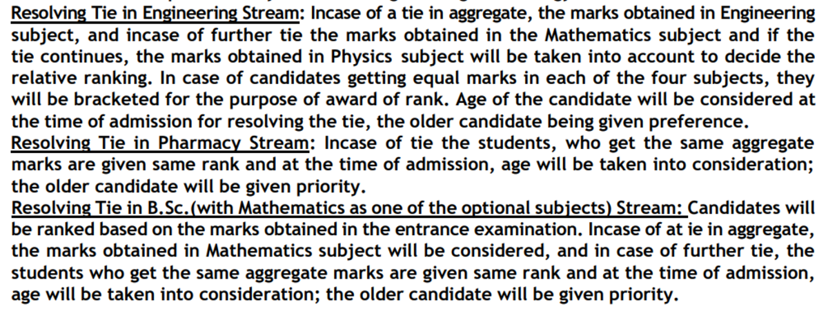 AP ECET Result 2027: Tie-breaking Criteria