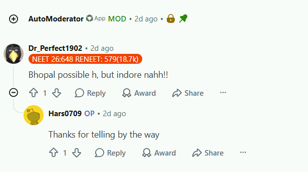 reddit disccussion
