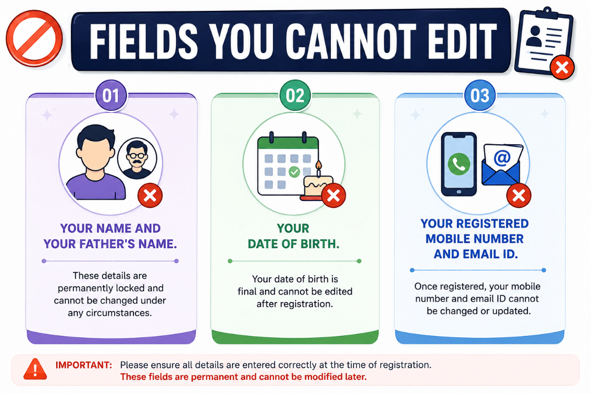 Fields You Cannot Edit
