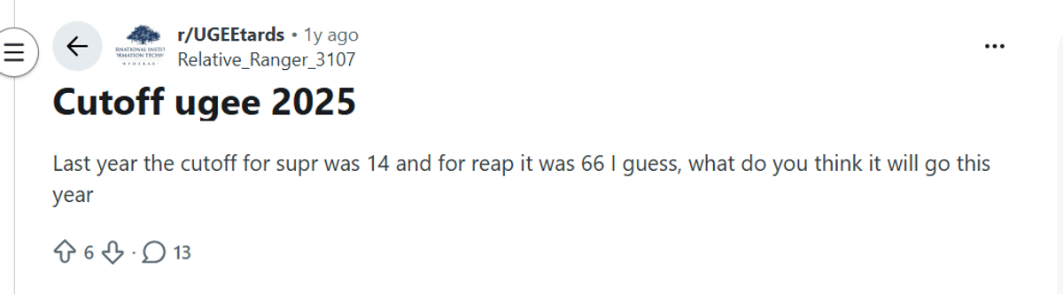 What is the Safe Score in UGEE?
