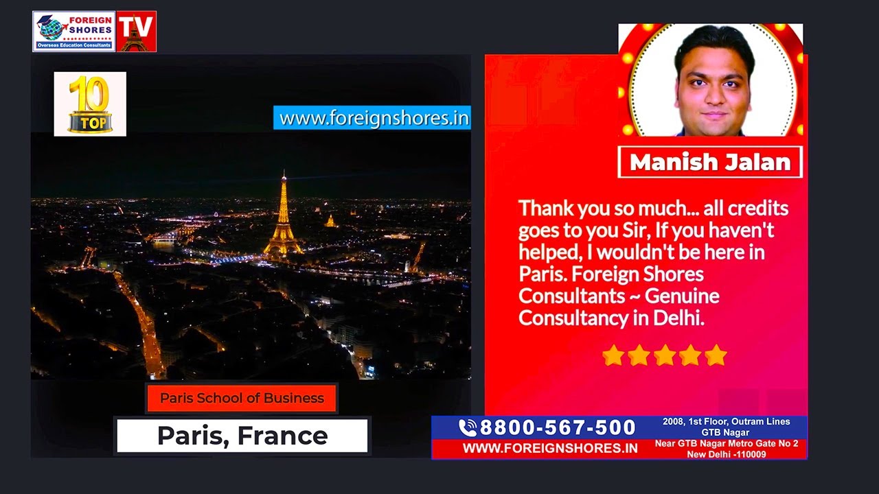 Study in France - FOREIGN SHORES - Overseas Education Consultants Program photo 1