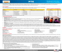 Regular Classroom Program: PTE Academic Exam Coaching