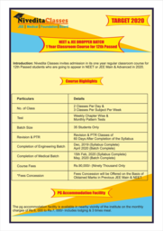 Repeater Program: One Year Dropper Course (NEET / JEE)