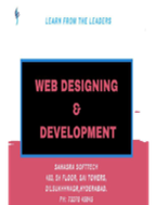 Regular Class Program: Web Designing
