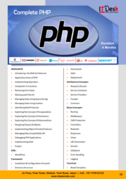 Regular Classroom Course: PHP Programming Sessions (4 months)