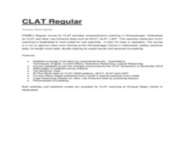 Regular Classroom Program: CLAT- Short Term Course