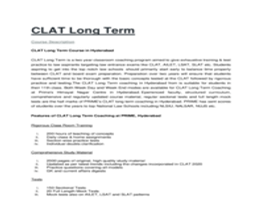 Regular Classroom Program: CLAT- Long Term Course