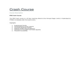 Crash Course: IPM- Crash course