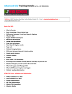 Online Learning Program: SEO COURSE