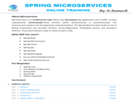 Classroom Program: Spring Microservices Training