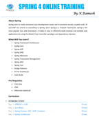 Online Training: Spring and Spring Boot