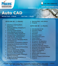 Classroom Course: Auto CAD (2D&3D)