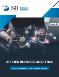 Applied Business Analytics by Indian School of Business