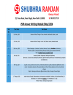 Shubhra Ranjan IAS Academy Test Series Schedule 2024