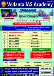 Vedanta IAS Academy Overview