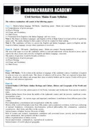 Dronacharya IAS Academy syllabus