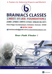 Brainiacs Classes Brochure