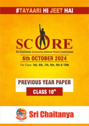 Sri chaitanya class 10th scholarship test Sample paper