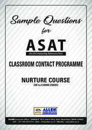 Allen ASAT Class XI Sample Paper