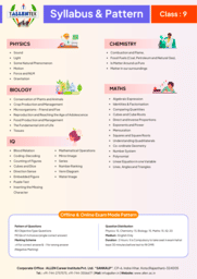 Allen Tallentex Class IX Syllabus