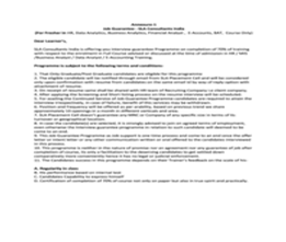 Job brochure- SLA Consultants India