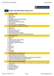 SAP-ABAP-Module-Training-Syllabus