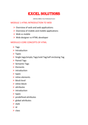 Excel Solutions